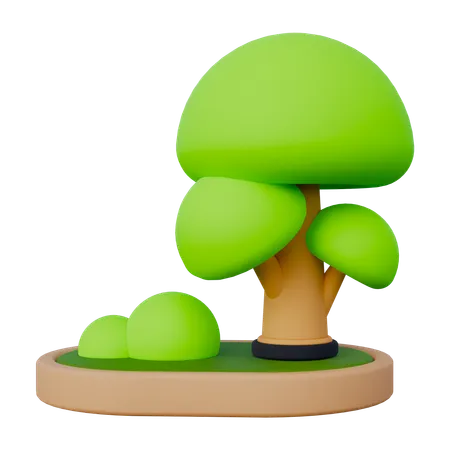 Tree Park  3D Icon