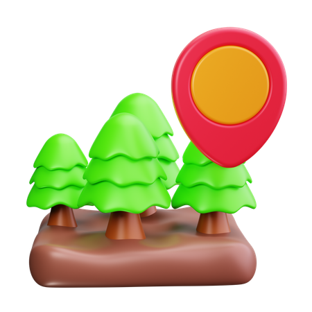 Tree Pin  3D Icon