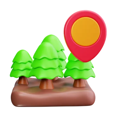 Tree Pin  3D Icon