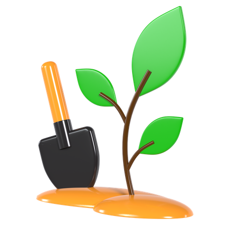 Tree plantation  3D Icon