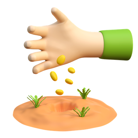 Tree Plantation  3D Icon
