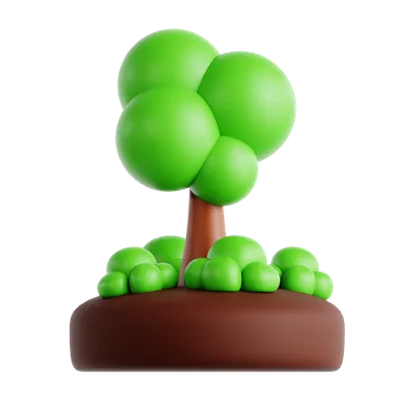 Tree Planting  3D Icon