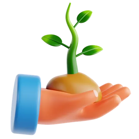 Tree Planting  3D Icon