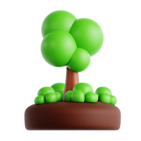 Tree Planting  3D Icon