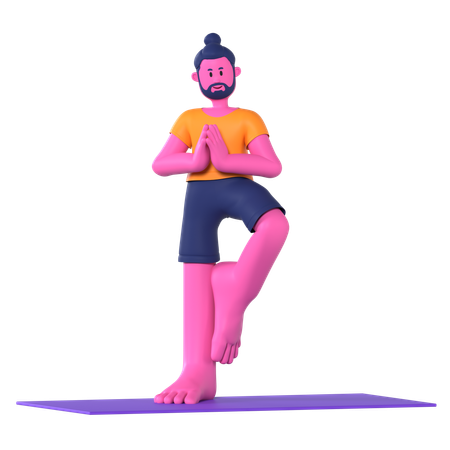 Tree Pose  3D Icon