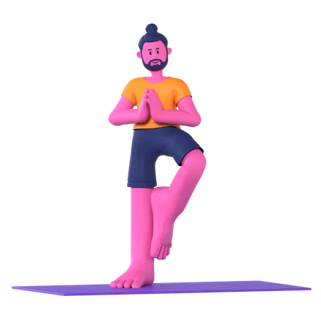 Tree Pose  3D Icon