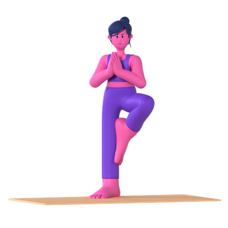 Tree Pose  3D Icon