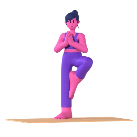 Tree Pose  3D Icon