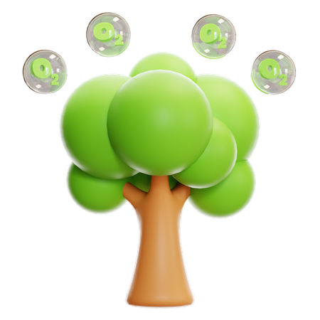 Tree Product Oxygen  3D Icon