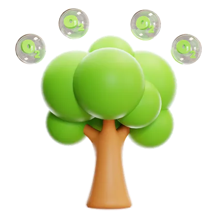 Tree Product Oxygen  3D Icon