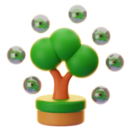 Tree Product Oxygen  3D Icon