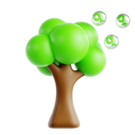 Tree Product Oxygen  3D Icon