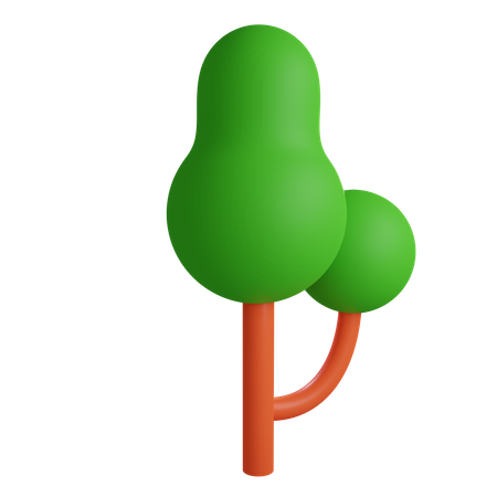 Tree With Branch 3D Icon