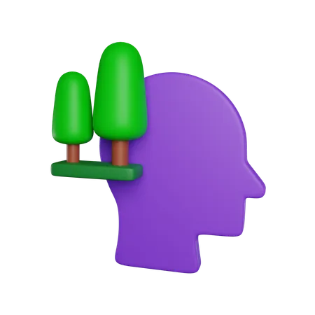 Tree Head 3 D Icon 3D Icon
