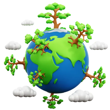 Trees On Earth  3D Icon