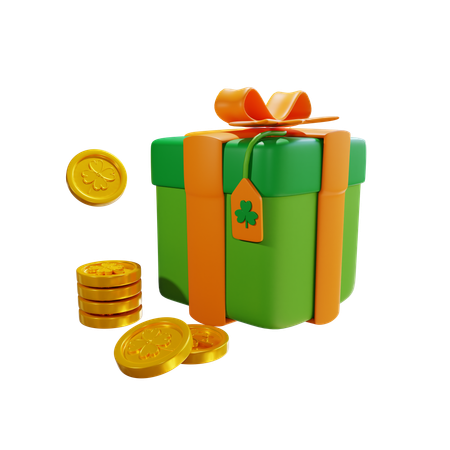 Cadeaux de pièces de trèfle  3D Icon