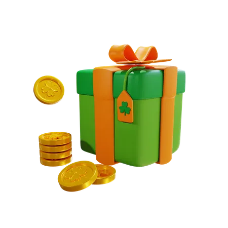 Cadeaux de pièces de trèfle  3D Icon