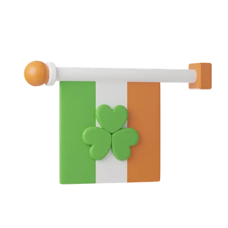 Drapeau de trèfle  3D Icon