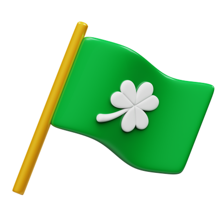 Drapeau de trèfle  3D Icon