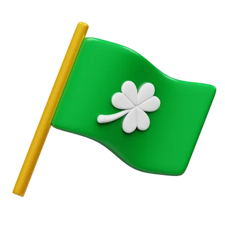 Drapeau de trèfle  3D Icon