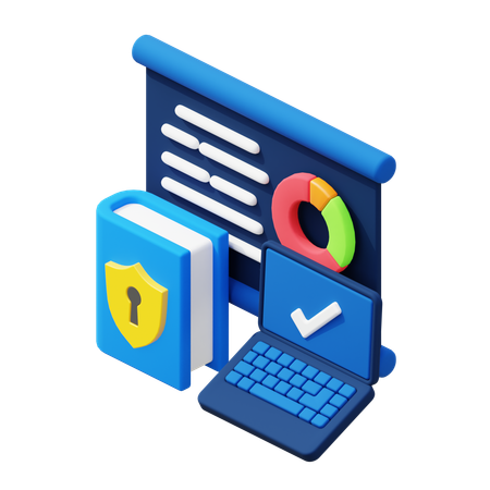 Treinamento em segurança cibernética  3D Icon