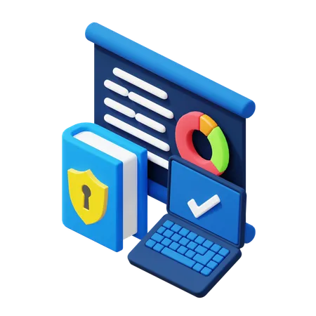 Treinamento em segurança cibernética  3D Icon