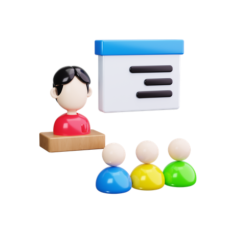 Treinamento Empresarial  3D Icon
