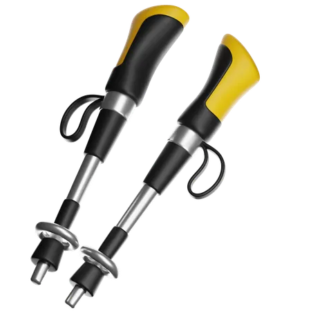 Trekking poles  3D Icon