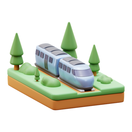 Trem  3D Icon