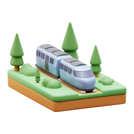 Trem  3D Icon