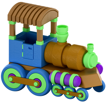 Trem de brinquedo  3D Icon