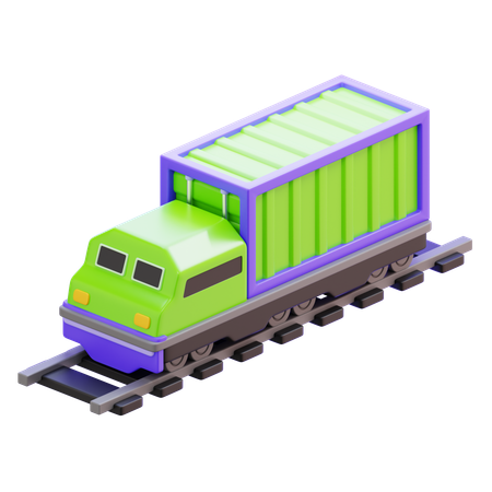 Trem de carga  3D Icon