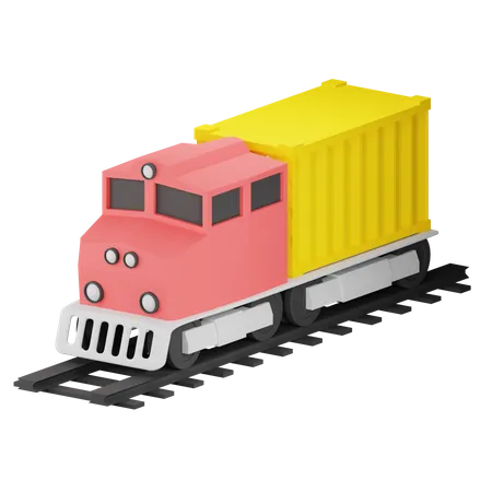 Trem de carga  3D Icon