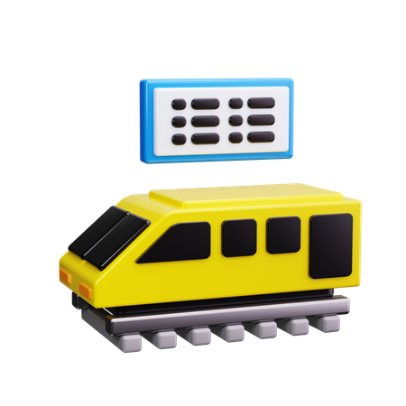Partida do trem  3D Icon