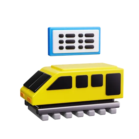 Partida do trem  3D Icon