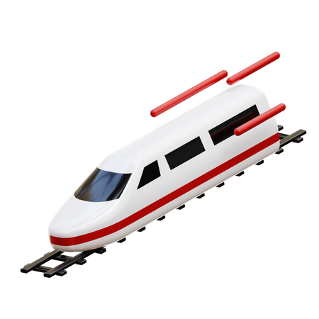 Trem rápido  3D Icon