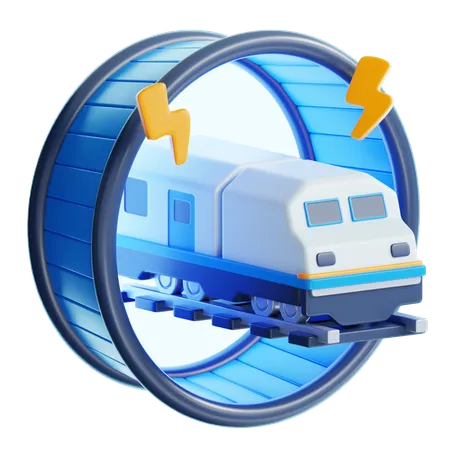 Trem super rápido  3D Icon