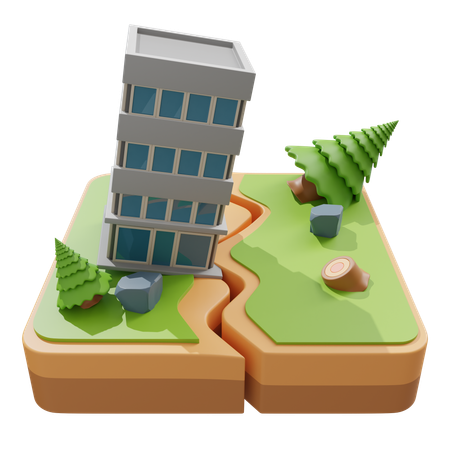 Tremblement de terre  3D Icon