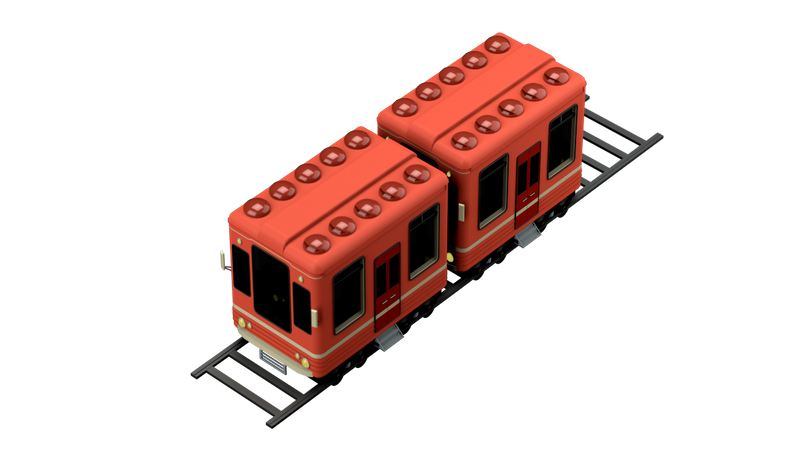 Tren  3D Illustration