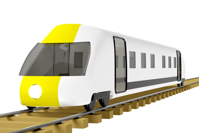 Tren bala  3D Illustration