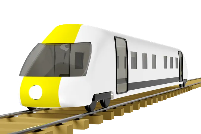 Tren bala  3D Illustration
