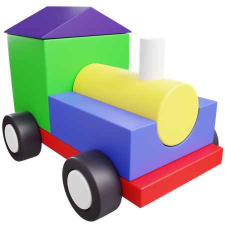 Juguete de bloque de tren  3D Icon