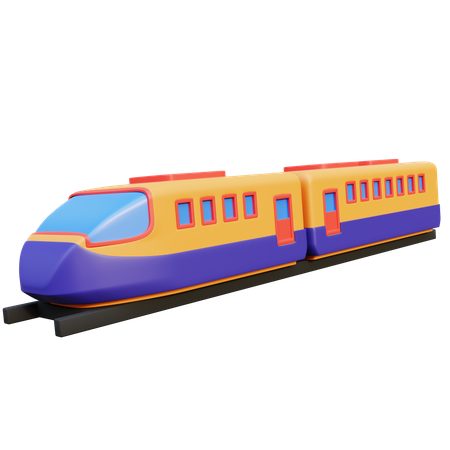 Tren de alta velocidad  3D Icon