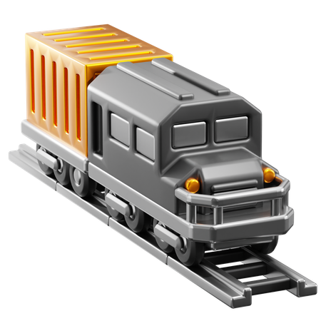 Tren de carga  3D Icon