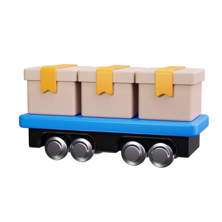 Tren de carga  3D Icon