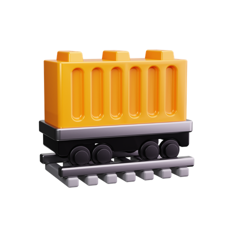 Tren de carga  3D Icon