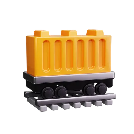 Tren de carga  3D Icon