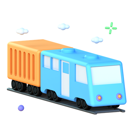 Tren de carga  3D Icon