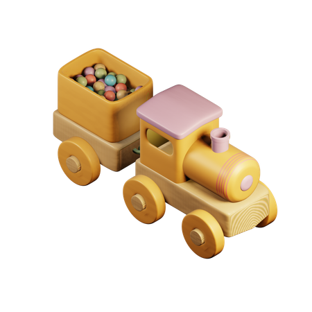 Tren de juguete  3D Icon
