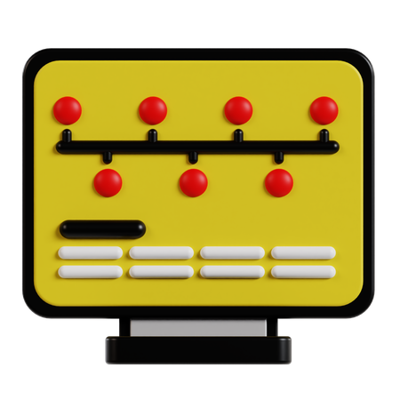 Tablero de dirección del tren  3D Icon